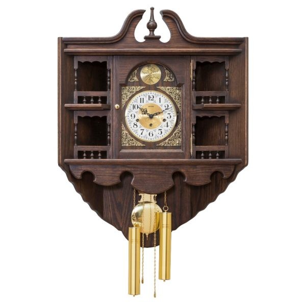 amish made wooden wall clock pw-101