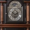 amish grandfather clock face detail