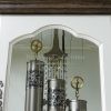 amish grandfather clock with glass engraving