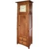 mission grandfather clock with wood door