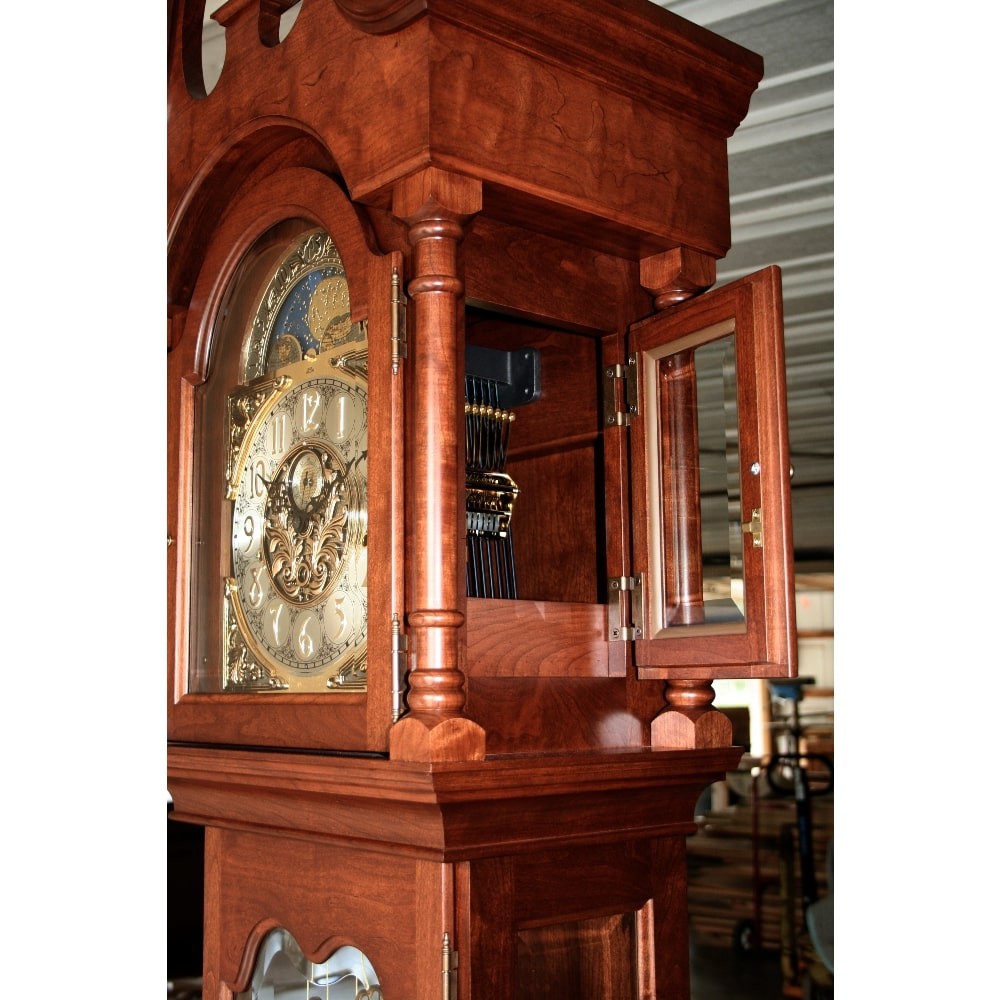 custom grandfather clock solid wood