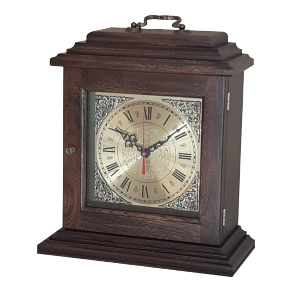 amish custom mantel clock elm wood