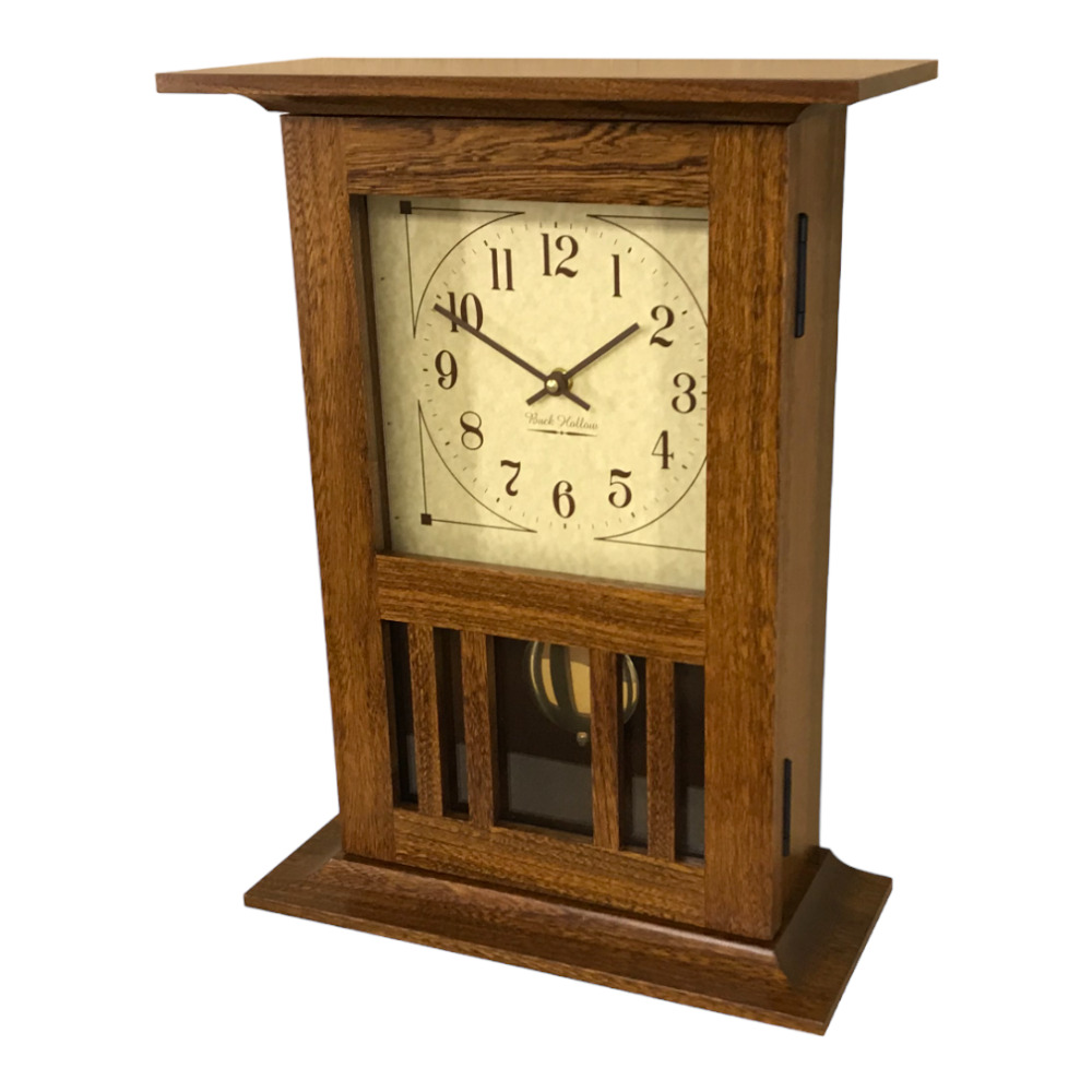 handmade mantel clock custom wood type