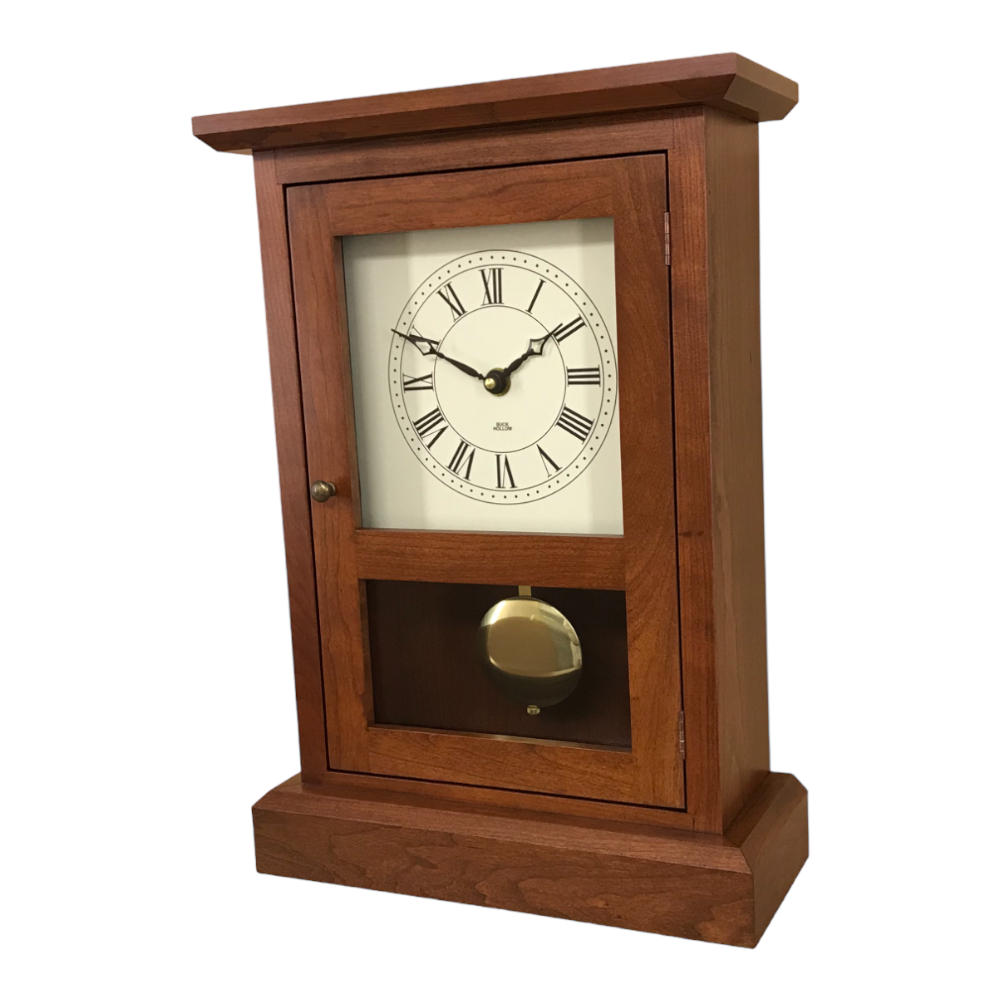 amish wooden mantel clock custom made