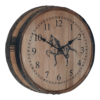 custom amish wall clock with horse carving