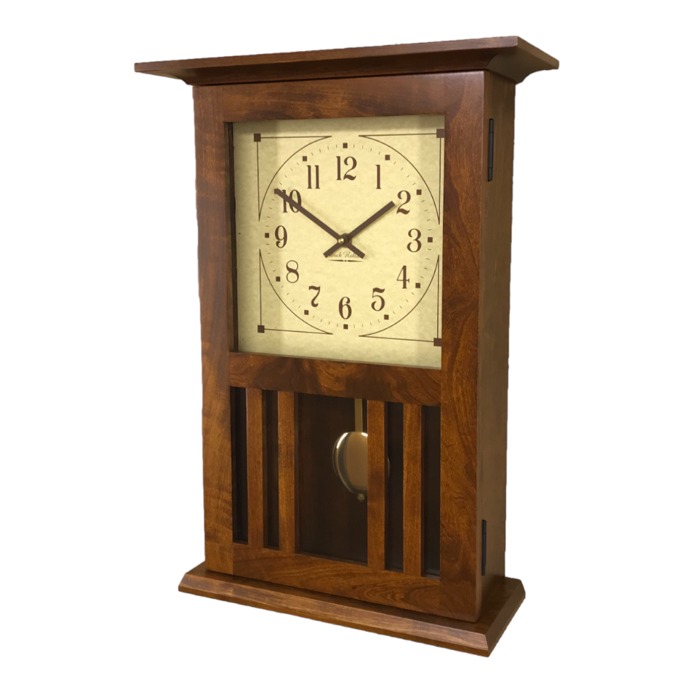 Amish wall clock from elm wood
