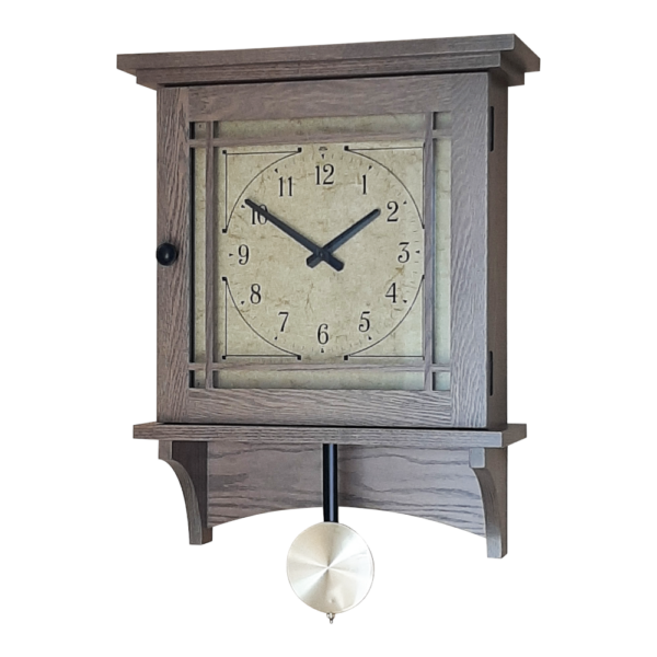 amish wall clock handmade from wood