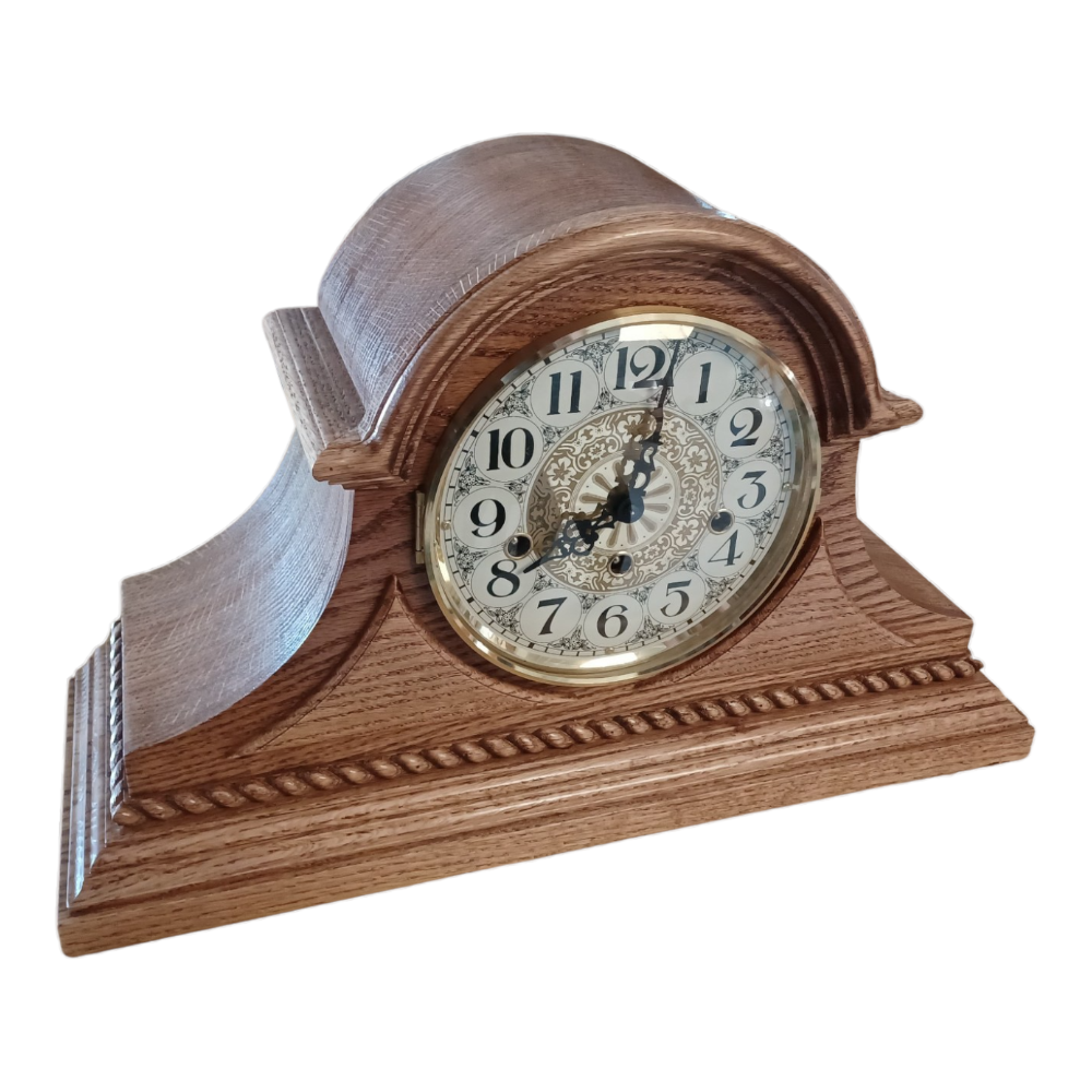 custom amish mantel clock with windup or battery movement
