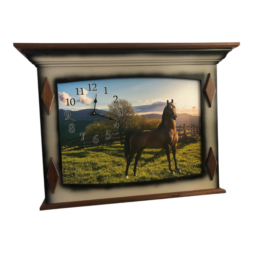 amish picture frame clock with battery operated movement